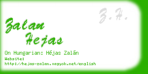 zalan hejas business card